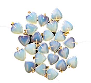 (image for) 3/4" (20mm) Opalite heart (pack of 24)