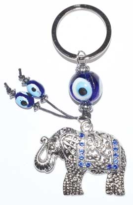 (image for) Elephant Evil Eye keychain