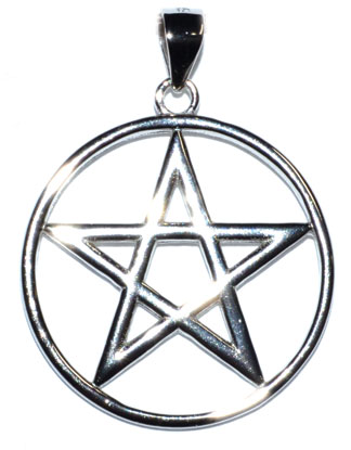 (image for) 7/8" Pentagram sterling pendant