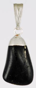 (image for) Black Tourmaline tumbled pendant
