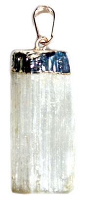 (image for) Selenite utumbled pendant