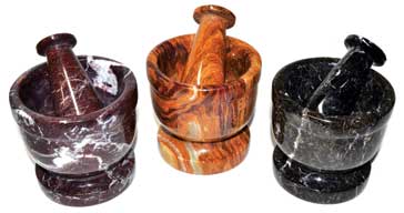 (image for) 3 3/4" assorted mortar and pestle set