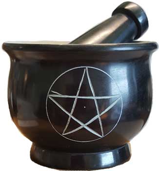 (image for) 4" Pentagram mortar and pestle set - Click Image to Close