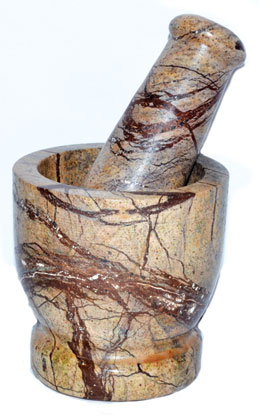 (image for) 3" Bidasar Marble mortar and pestle set
