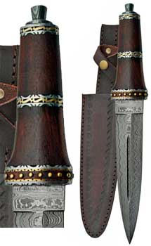 (image for) Dirk Wood Damascus athame
