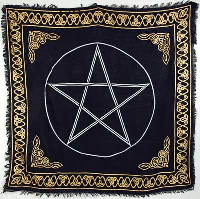 (image for) Gold Bordered Pentagram 36" x 36" - Click Image to Close