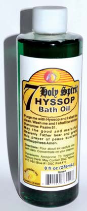 (image for) 8oz 7 Holy Spirit Hyssop bath - Click Image to Close
