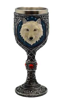 (image for) 7 1/2" White Wolf chalice - Click Image to Close