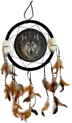 (image for) Wolf dream catcher - Click Image to Close