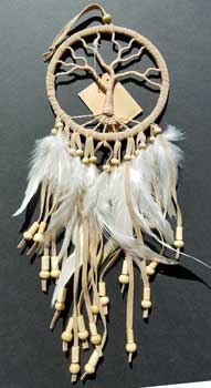 (image for) 4 1/2" Tree of Life tan dream catcher