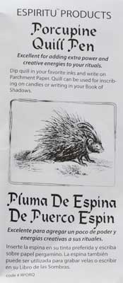 (image for) Porcupine Quill Pen