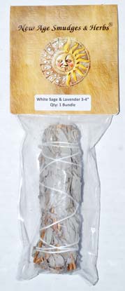 (image for) 4" White Sage & Lavender smudge stick