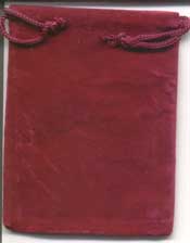 (image for) Bag Velveteen 3 x 4 Burgundy - Click Image to Close