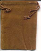 (image for) Bag Velveteen 3 x 4 Brown - Click Image to Close