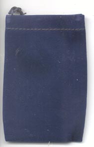 (image for) Bag Velveteen 3 x 4 Blue - Click Image to Close