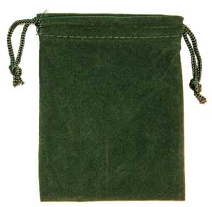 (image for) Bag Velveteen: 3 x 4 Green