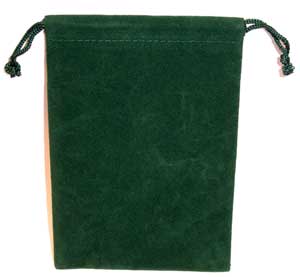 (image for) Bag Velveteen 4 x 5 1/2 Green - Click Image to Close