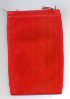 (image for) Bag Velveteen 4 x 5 1/2 Red - Click Image to Close