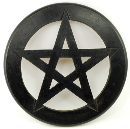 (image for) Pentagram wall hanging/altar tile 9" - Click Image to Close