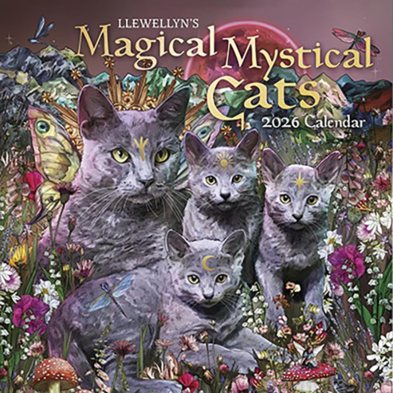 (image for) 2026 Magical Mystical Cats Calendar by Llewellyn