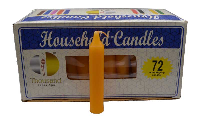 (image for) (set of 72) Orange 4" household candles