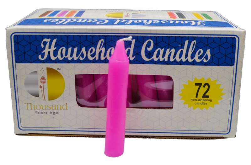 (image for) (set of 72) Pink 4" household candles - Click Image to Close