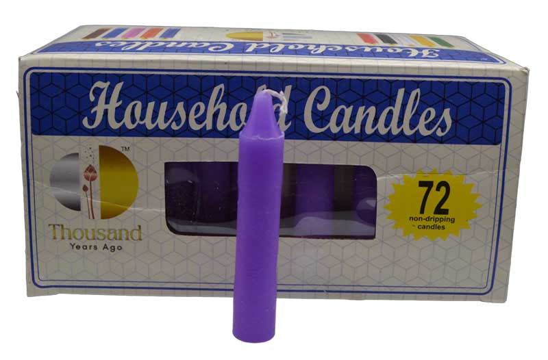 (image for) (set of 72) Purple 4" household candles