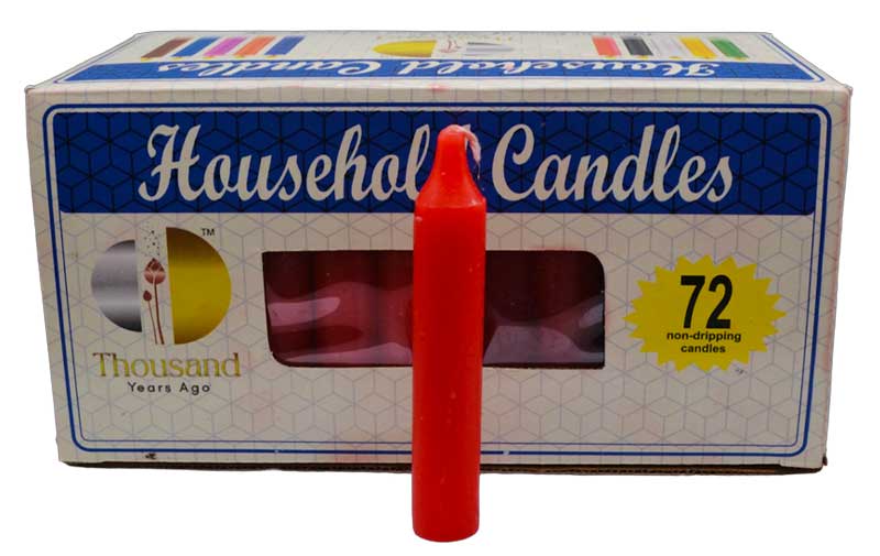 (image for) (set of 72) Red 4" household candles