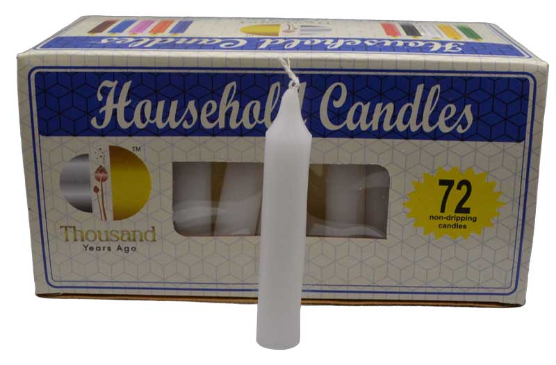 (image for) (set of 72) White 4" household candles - Click Image to Close