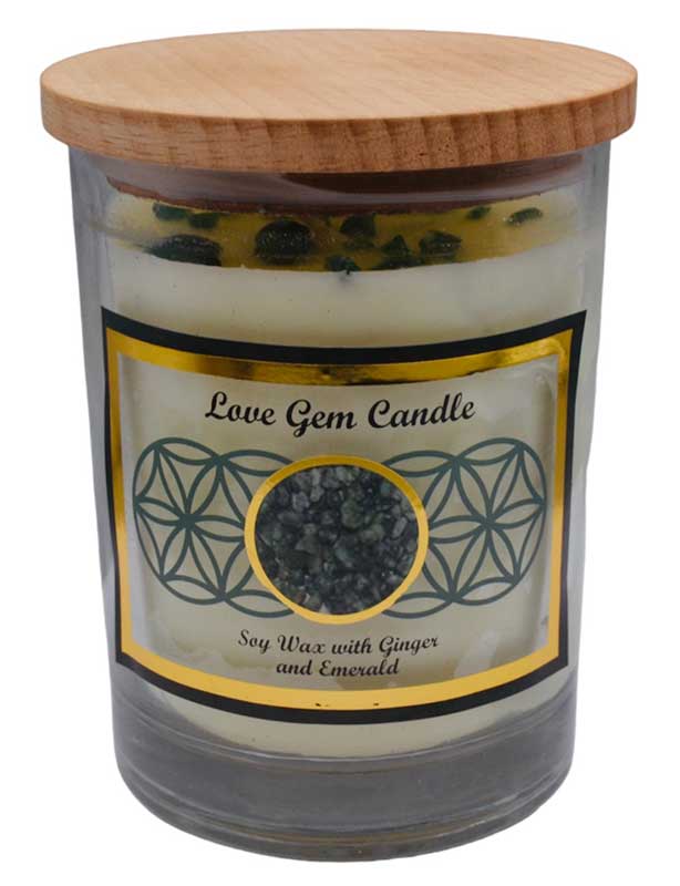 (image for) Love gem stone soy candle