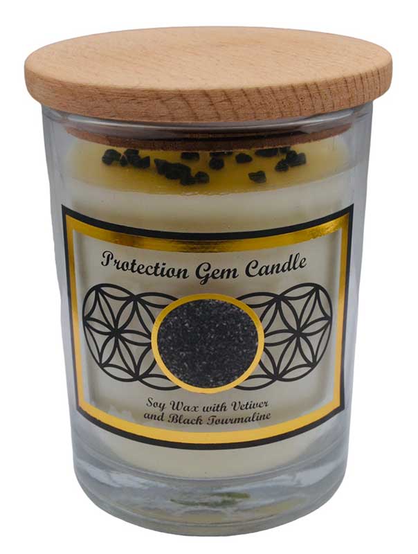 (image for) Protection gem stone soy candle - Click Image to Close