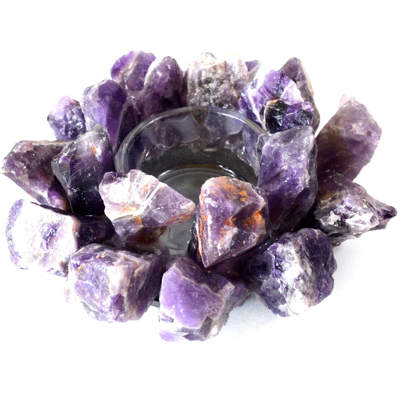 4 1/2" Amethyst tealight holder (image for) 4 1/2" Amethyst tealight holder
