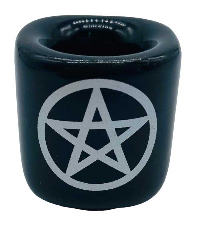 (image for) Pentagram Black ceramic holder - Click Image to Close
