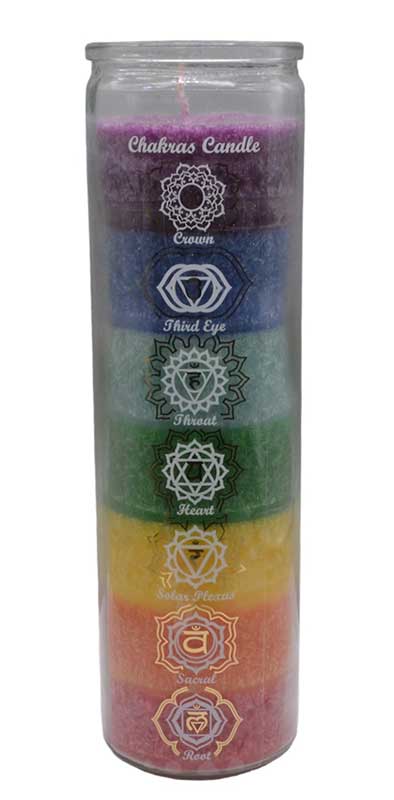 (image for) 7 Chakra jar candle - Click Image to Close