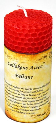 (image for) 4" Beltane Sabbat Lailokens Awen candle - Click Image to Close