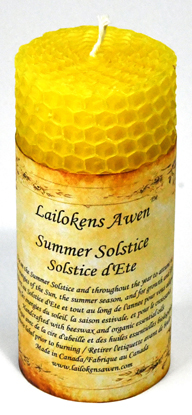 (image for) 4" Summer Solstice Altar Lailokens Awen candle - Click Image to Close