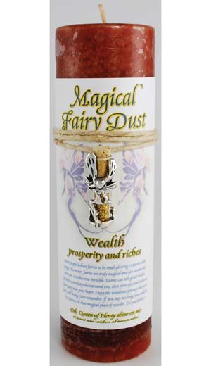 (image for) Wealth Pillar Candle with Fairy Dust Necklace
