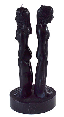 (image for) 8" Black Separation candle