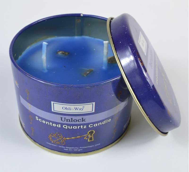 (image for) Destrancaders (Unlock) quartz tin candle