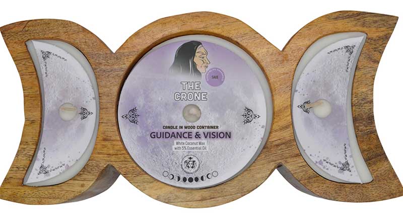 (image for) 60 hr Crone Guidance & Vision triple moon candle