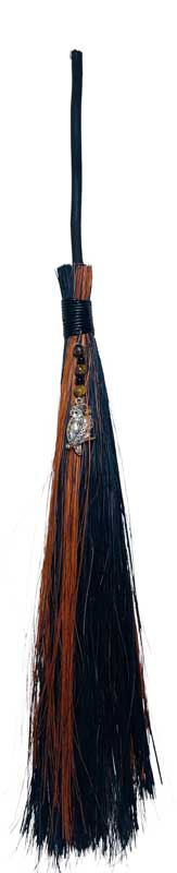 (image for) 21+" Owl Black & Brown broom - Click Image to Close
