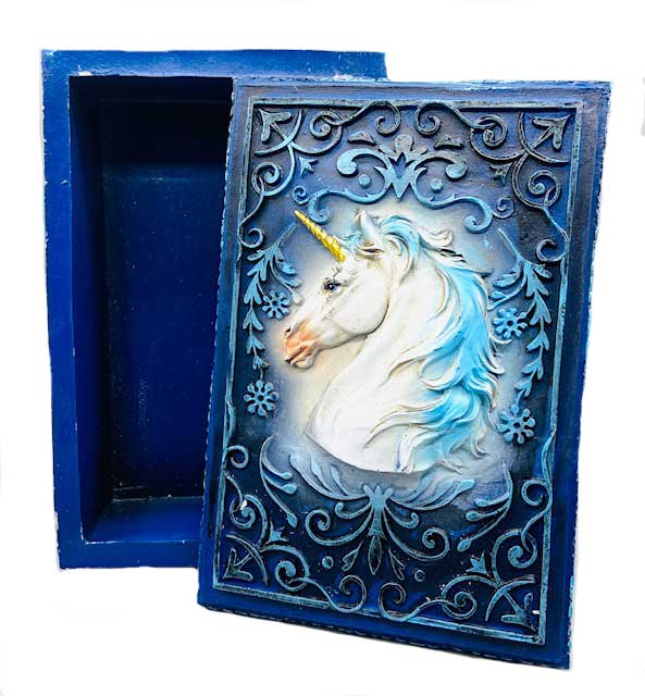 (image for) 3 3/4"x 5 1/2" Unicorn tarot box
