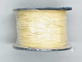 (image for) Cream Waxed Cotton cord 1mm 100 yds - Click Image to Close