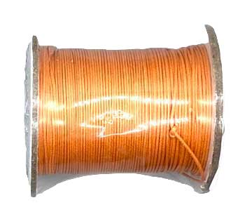 (image for) Orange Waxed Cotton cord 1mm 100 yds - Click Image to Close