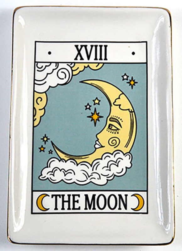 (image for) 4 1/2" x 6 1/2" Moon tarot dish