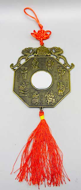 (image for) Feng Shui hanging Bagua Mirror Dragons - Click Image to Close