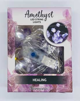(image for) 6.5 ft LED light string Healing (amethyst) - Click Image to Close