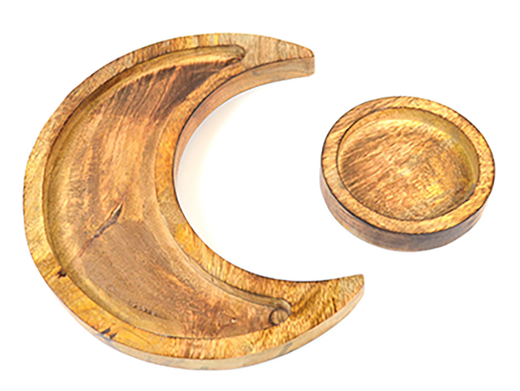 (image for) 10 1/4" Moon wooden tray