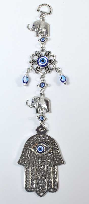 (image for) Elephant Evil Eye wall hanging