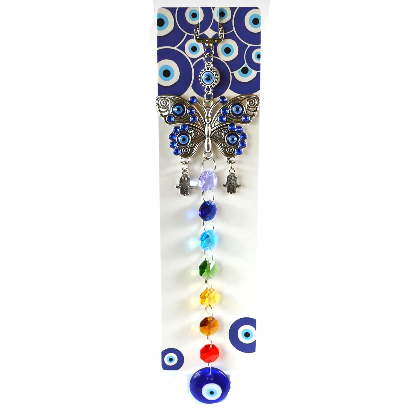 11 7/4" Butterfly evil eye wall hanging (image for) 11 7/4" Butterfly evil eye wall hanging